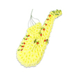 A beautifully detailed saxophone-shaped floral tribute rests against a pristine white background, its form captured with remarkable precision in fresh blooms. The body and bell of the instrument are densely layered with small yellow chrysanthemums, their tightly packed petals creating a rich, plush texture that softens the strong silhouette. The saxophone's iconic curve is faithfully reproduced, from the long vertical body up to the neck that bends gently outward, then down into the wide, open bell. Running along the length, where metal keys would usually catch the light, the florist has woven a delicate band of vivid orange-red spray roses, each tiny blossom framed by sprigs of crisp green foliage. These accents create a rhythmic pattern of colour and shape that guides the eye from top to bottom, suggesting the flow of music along the instrument. Fine strands of pale green wire, barely visible beneath the flowers, provide discreet support, revealing the technical skill behind the apparent effortlessness of the design. A soft, blurred shadow beneath the tribute shows that it is three-dimensional, likely arranged on a stand or board ready for delivery to a local service in Clerkenwell or nearby Farringdon. The combination of golden yellow, glowing red, and fresh green conveys warmth, remembrance, and quiet joy, making this a fitting floral piece for honouring a musician, a jazz lover, or someone whose life story is closely linked with melodies played in the bars and venues around Clerkenwell. It is both a symbol of farewell and a celebration of the music that lingers in memory.